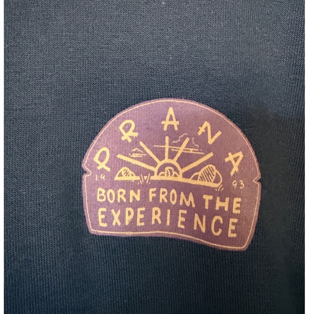 Prana Mens Born From The Experience Graphic Hoodie Navy Blue Gorpcore Sz Medium - Picture 7 of 8